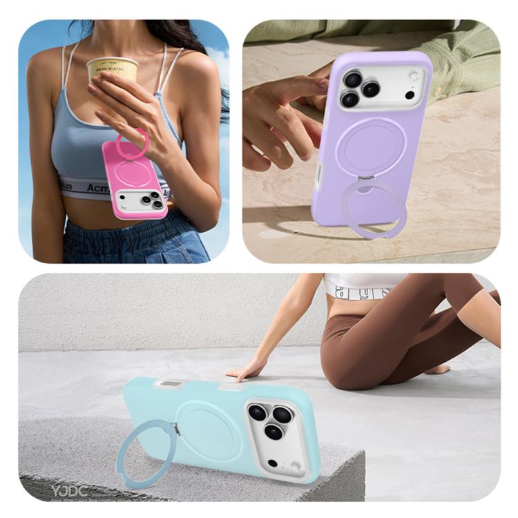 Custodia per telefono in silicone liquido Jelly MagSafe con supporto MagSafe., For iPhone 16, For iPhone 15 Pro Max