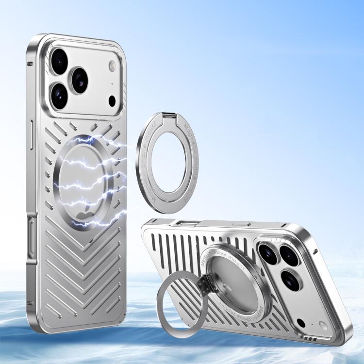 Custodia per telefono in metallo con supporto magnetico MagSafe per un raffreddamento ottimale., For iPhone 17 Pro Max, For iPhone 17 Pro, For iPhone 17