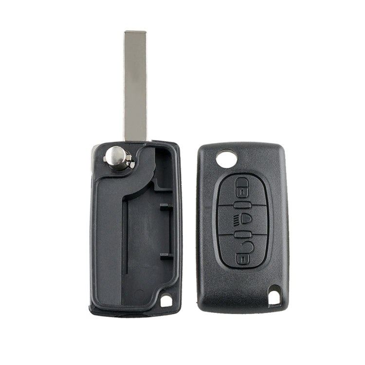 Custodia per telecomando con guscio chiave pieghevole a 3 pulsanti per Peugeot / Citroen, For Peugeot