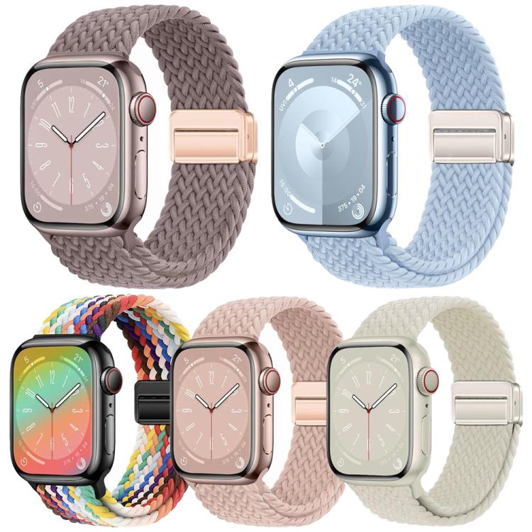 Confezione da 5 cinturini intrecciati con fibbia magnetica per Apple Watch