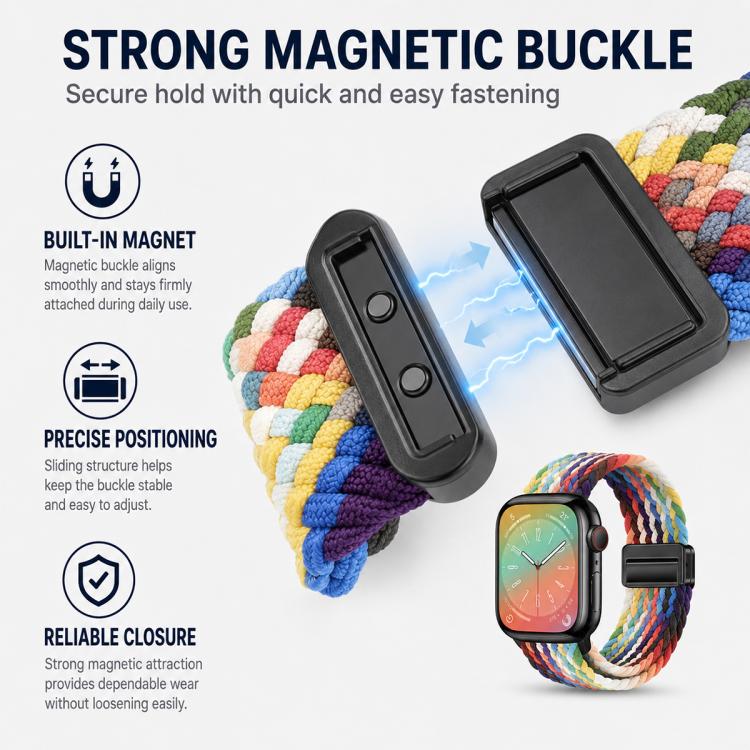 Confezione da 5 cinturini intrecciati con fibbia magnetica per Apple Watch