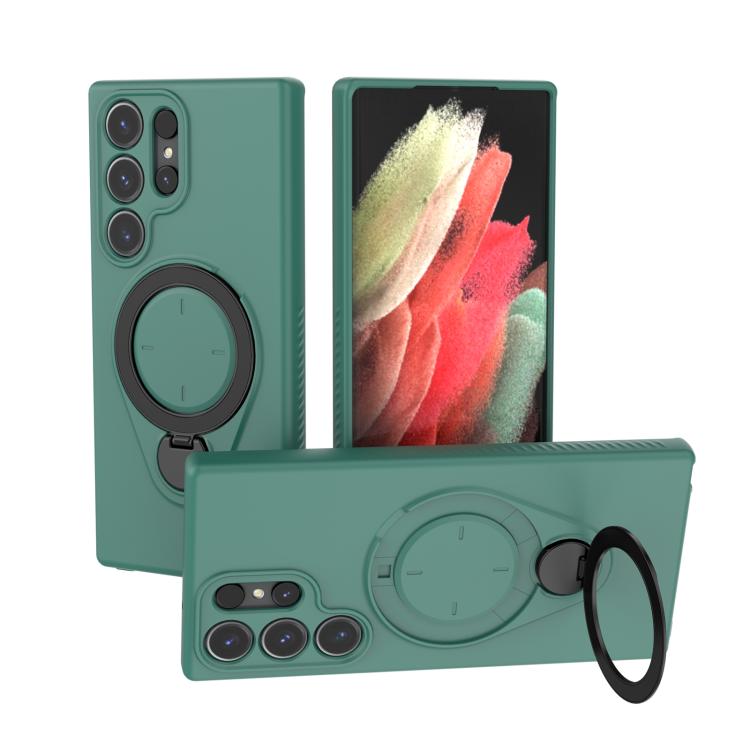 Custodia Ring Shield MagSafe in TPU con supporto girevole 360° per Samsung