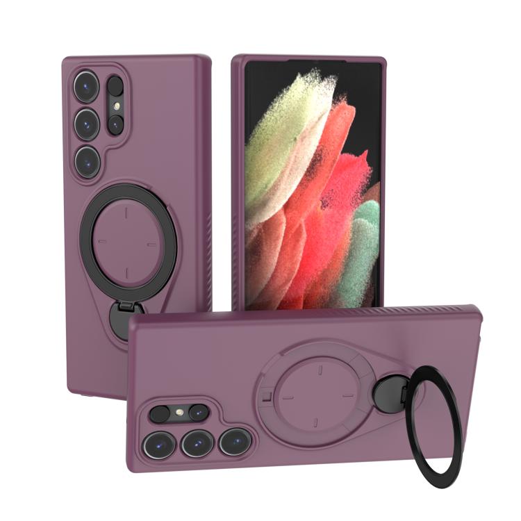Custodia Ring Shield MagSafe in TPU con supporto girevole 360° per Samsung