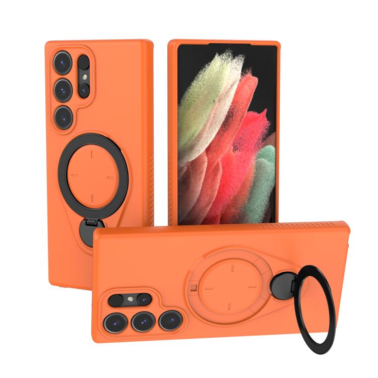 Custodia Ring Shield MagSafe in TPU con supporto girevole 360° per Samsung