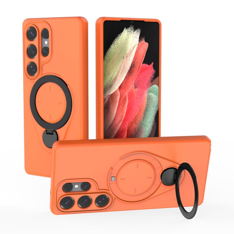 Custodia Ring Shield MagSafe in TPU con supporto girevole 360° per Samsung