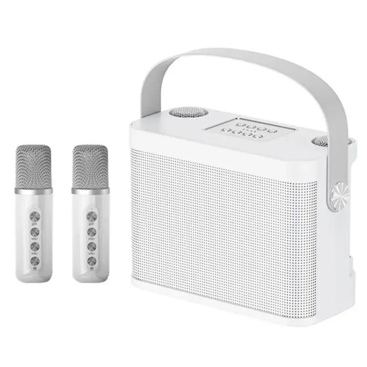 Mini altoparlante karaoke wireless Bluetooth con 2 microfoni