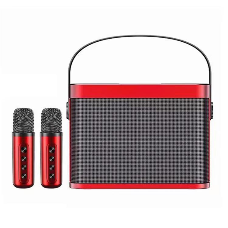 Mini altoparlante karaoke wireless Bluetooth con 2 microfoni