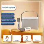 Mini altoparlante karaoke wireless Bluetooth con 2 microfoni