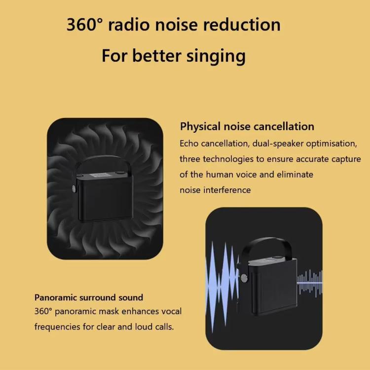 Mini altoparlante karaoke wireless Bluetooth con 2 microfoni