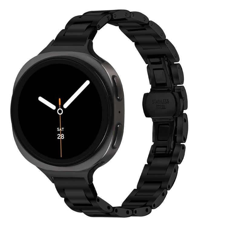 Cinturino per orologio sottile in acciaio inossidabile con fibbia a farfalla in metallo., For Samsung Galaxy Ultra 47mm / Ultra 2025, For Samsung Galaxy Watch8 / Watch8 Classic