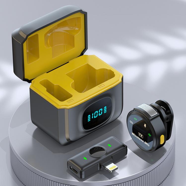 Microfono lavalier wireless J6 con custodia di ricarica, Type-C Plug, 8 Pin Plug