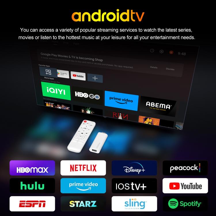 TV Stick Android H96 Max H313 con Wi-Fi 6 e memoria 8 o 16 GB - immagine 4