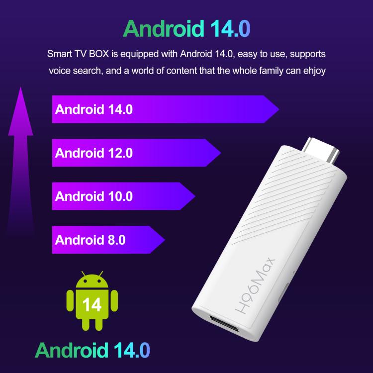 TV Stick Android H96 Max H313 con Wi-Fi 6 e memoria 8 o 16 GB - immagine 5
