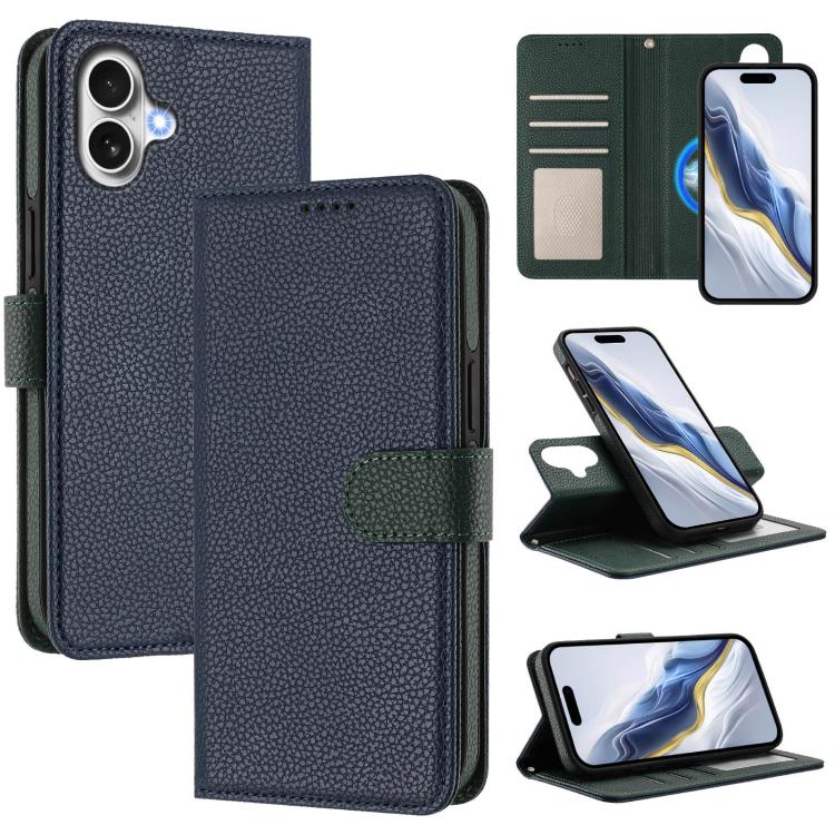 Custodia per telefono in ecopelle vegana con texture litchi rimovibile e chiusura magnetica laterale., For iPhone 17 Pro Max, For iPhone 17 Pro, For iPhone 17, For iPhone Air