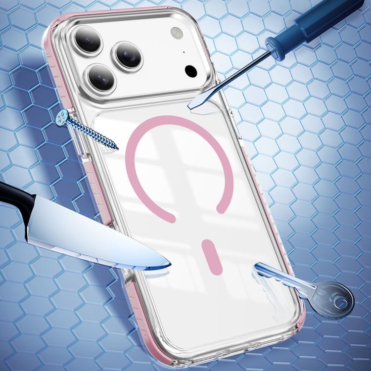 Custodia per telefono Crystal Shield trasparente magnetica ibrida in acrilico e TPU, For iPhone 17 Pro, For iPhone 17, For iPhone Air