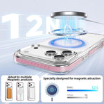 Custodia per telefono Crystal Shield trasparente magnetica ibrida in acrilico e TPU, For iPhone 17 Pro, For iPhone 17, For iPhone Air