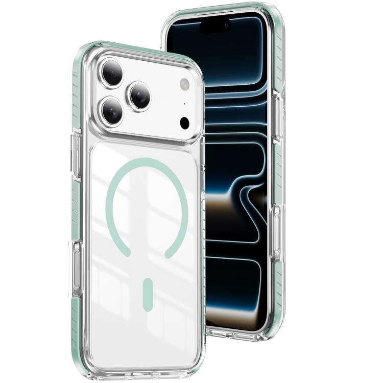 Custodia per telefono Crystal Shield trasparente magnetica ibrida in acrilico e TPU, For iPhone 17 Pro, For iPhone 17, For iPhone Air