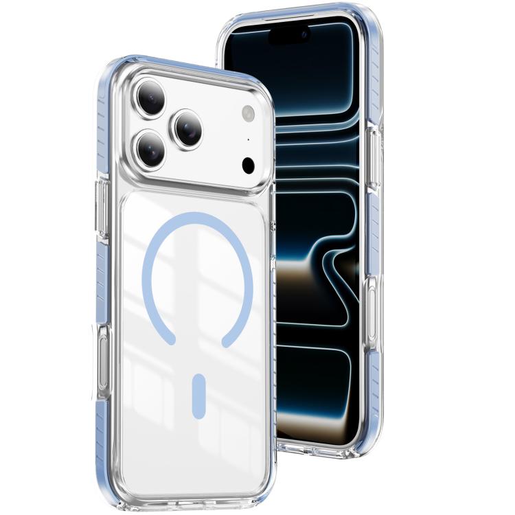Custodia per telefono Crystal Shield trasparente magnetica ibrida in acrilico e TPU, For iPhone 17 Pro, For iPhone 17, For iPhone Air