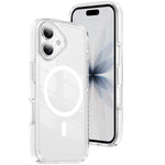 Custodia per telefono Crystal Shield trasparente magnetica ibrida in acrilico e TPU, For iPhone 17 Pro, For iPhone 17, For iPhone Air