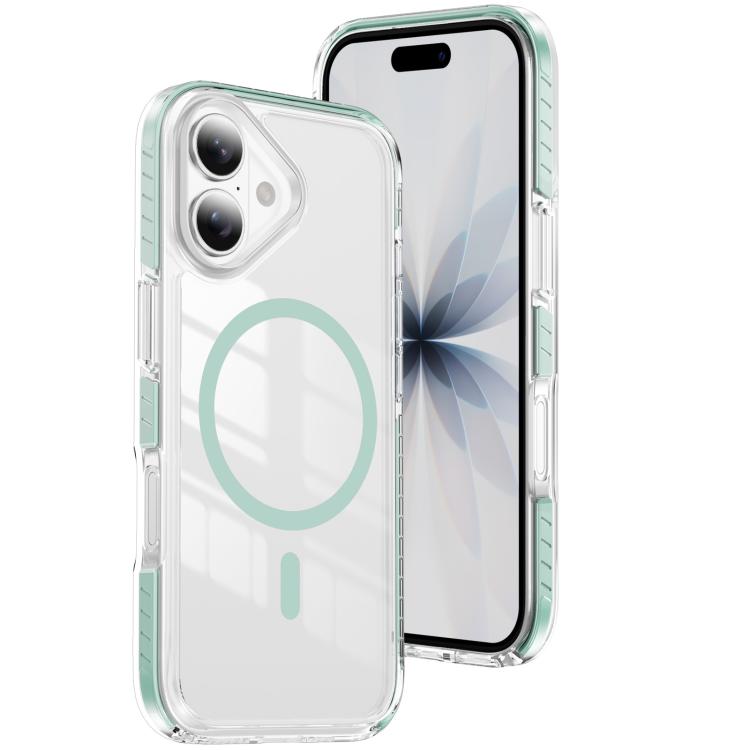 Custodia per telefono Crystal Shield trasparente magnetica ibrida in acrilico e TPU, For iPhone 17 Pro, For iPhone 17, For iPhone Air