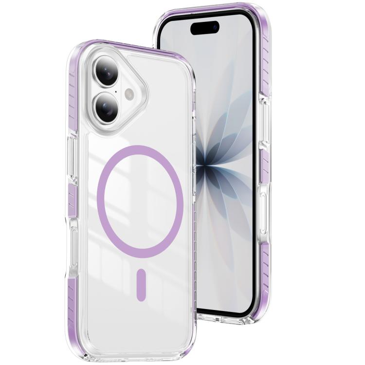 Custodia per telefono Crystal Shield trasparente magnetica ibrida in acrilico e TPU, For iPhone 17 Pro, For iPhone 17, For iPhone Air