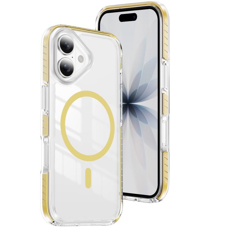 Custodia per telefono Crystal Shield trasparente magnetica ibrida in acrilico e TPU, For iPhone 17 Pro, For iPhone 17, For iPhone Air