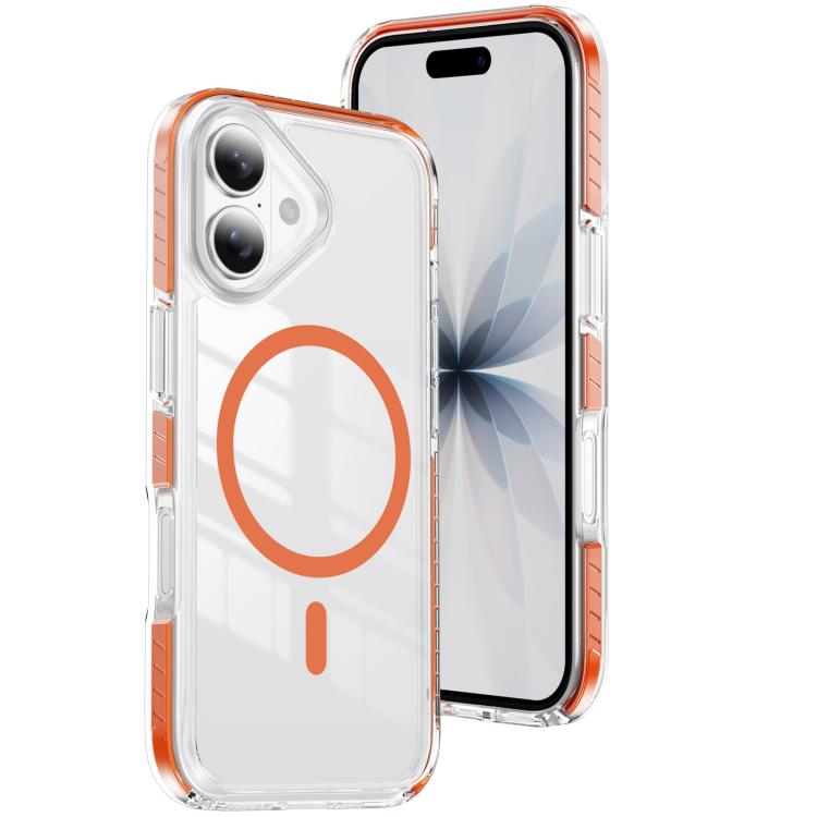 Custodia per telefono Crystal Shield trasparente magnetica ibrida in acrilico e TPU, For iPhone 17 Pro, For iPhone 17, For iPhone Air