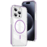 Custodia per telefono Crystal Shield trasparente magnetica ibrida in acrilico e TPU, For iPhone 16, For iPhone 15 Pro Max, For iPhone 15 Pro
