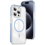 Custodia per telefono Crystal Shield trasparente magnetica ibrida in acrilico e TPU, For iPhone 16, For iPhone 15 Pro Max, For iPhone 15 Pro