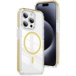 Custodia per telefono Crystal Shield trasparente magnetica ibrida in acrilico e TPU, For iPhone 16, For iPhone 15 Pro Max, For iPhone 15 Pro
