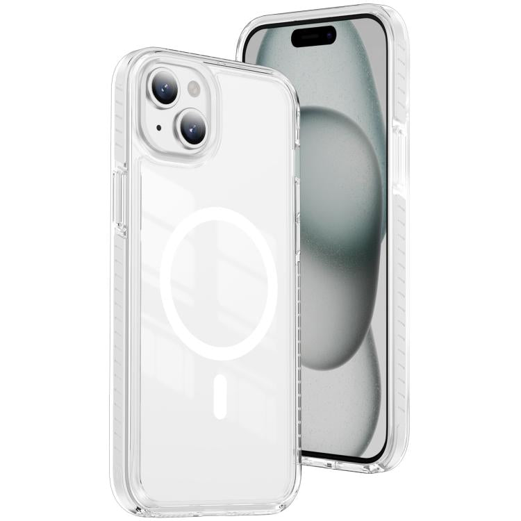 Custodia per telefono Crystal Shield trasparente magnetica ibrida in acrilico e TPU, For iPhone 14 / 13, For iPhone 14 Pro, For iPhone 14 Pro Max