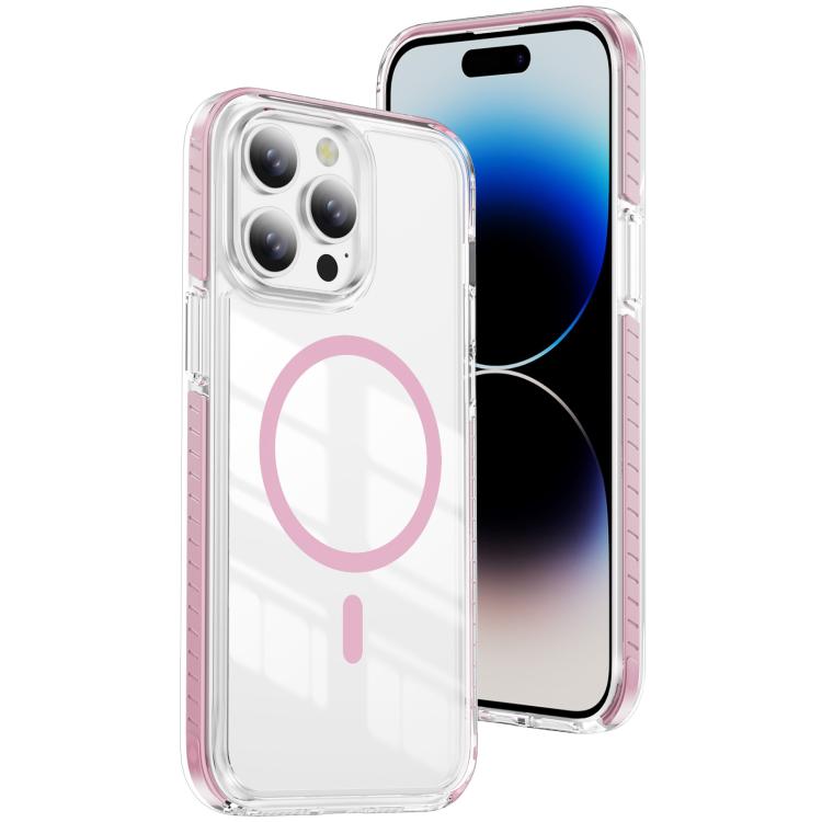 Custodia per telefono Crystal Shield trasparente magnetica ibrida in acrilico e TPU, For iPhone 14 / 13, For iPhone 14 Pro, For iPhone 14 Pro Max