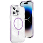 Custodia per telefono Crystal Shield trasparente magnetica ibrida in acrilico e TPU, For iPhone 14 / 13, For iPhone 14 Pro, For iPhone 14 Pro Max