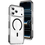 Custodia per telefono Crystal Shield trasparente magnetica ibrida in acrilico e TPU, For iPhone 18 Pro, For iPhone 18 Pro Max, For iPhone 17 Pro Max