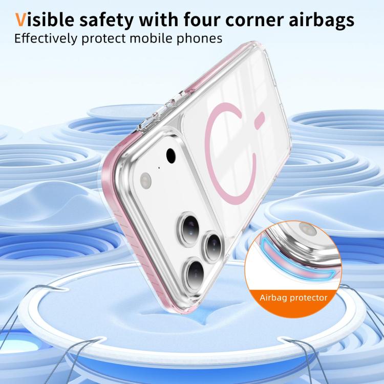 Custodia per telefono Crystal Shield trasparente magnetica ibrida in acrilico e TPU, For iPhone 18 Pro, For iPhone 18 Pro Max, For iPhone 17 Pro Max