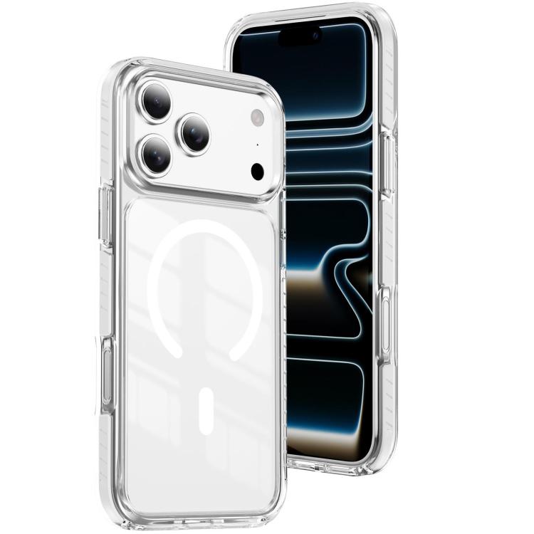 Custodia per telefono Crystal Shield trasparente magnetica ibrida in acrilico e TPU, For iPhone 18 Pro, For iPhone 18 Pro Max, For iPhone 17 Pro Max