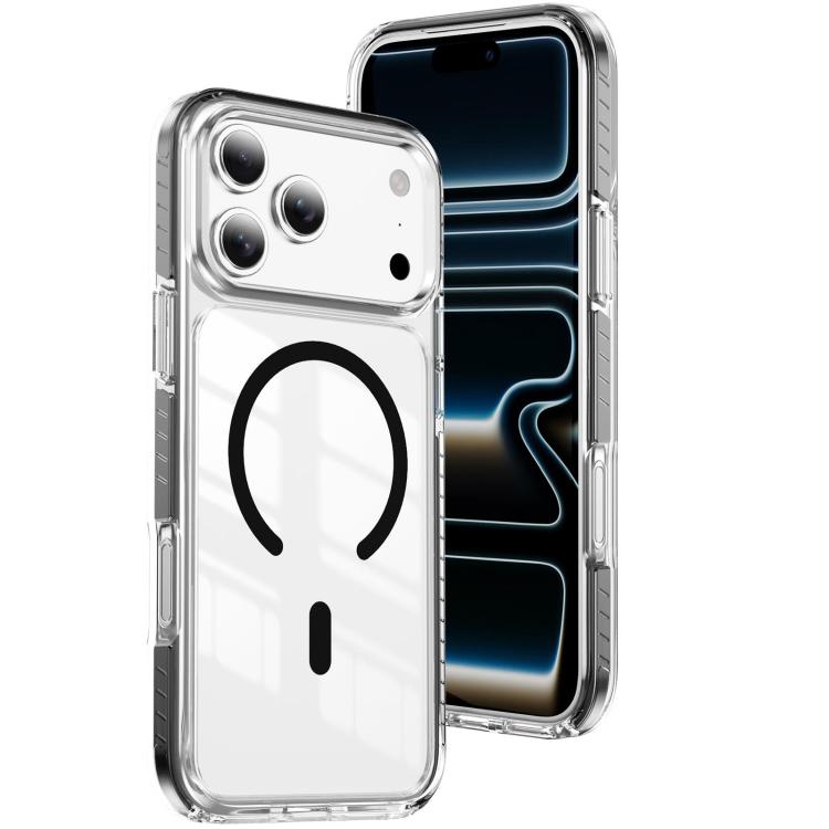 Custodia per telefono Crystal Shield trasparente magnetica ibrida in acrilico e TPU, For iPhone 18 Pro, For iPhone 18 Pro Max, For iPhone 17 Pro Max