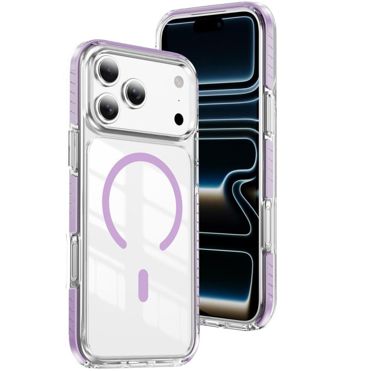 Custodia per telefono Crystal Shield trasparente magnetica ibrida in acrilico e TPU, For iPhone 18 Pro, For iPhone 18 Pro Max, For iPhone 17 Pro Max