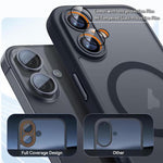 XDcase Skin Feel Custodia magnetica satinata per telefono con pellicola protettiva per obiettivo, For iPhone 17 Pro Max, For iPhone 17 Pro, For iPhone 17, For iPhone Air
