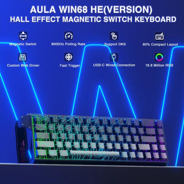 Tastiera meccanica AULA WIN68HE 68 tasti RGB cablata