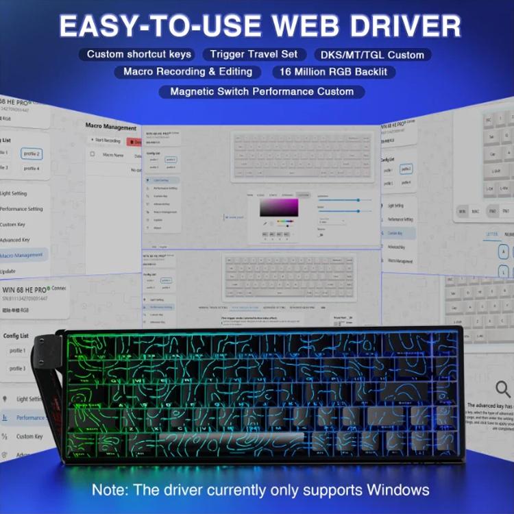 Tastiera meccanica AULA WIN68HE 68 tasti RGB cablata