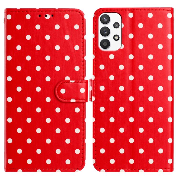 Custodia per telefono in ecopelle con motivo a pois per Samsung Galaxy A23 5G