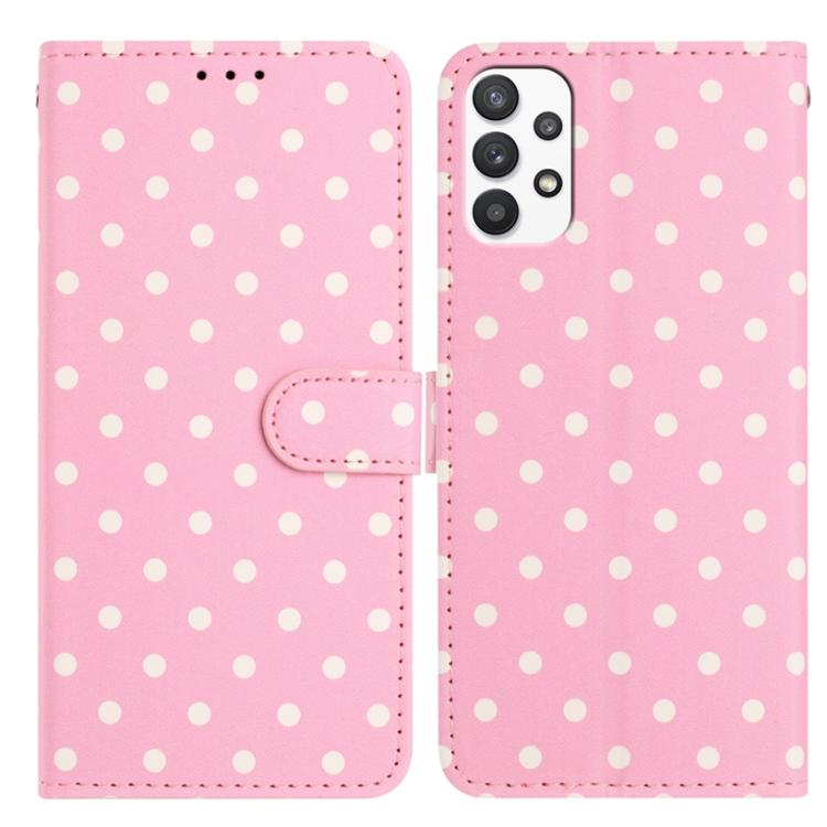 Custodia per telefono in ecopelle con motivo a pois per Samsung Galaxy A23 5G
