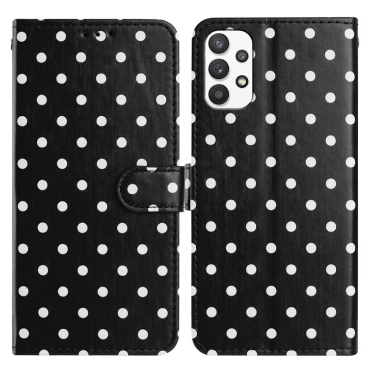 Custodia per telefono in ecopelle con motivo a pois per Samsung Galaxy A23 5G