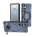 Custodia magnetica con supporto girevole per Samsung Galaxy S25 Edge 5G, Samsung