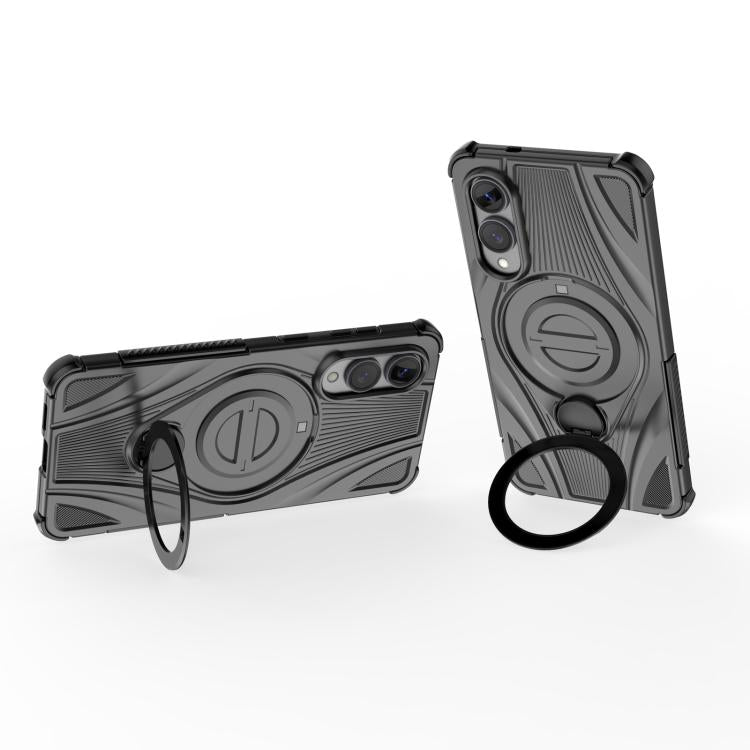 Custodia magnetica con supporto girevole per Samsung Galaxy S25 Edge 5G, Samsung