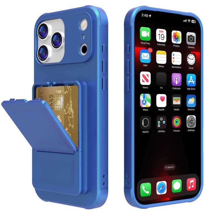 Custodia per telefono con specchietto nascosto in TPU effetto pelle e supporto, For iPhone 17 Pro Max, For iPhone 17 Pro, For iPhone 17, For iPhone Air