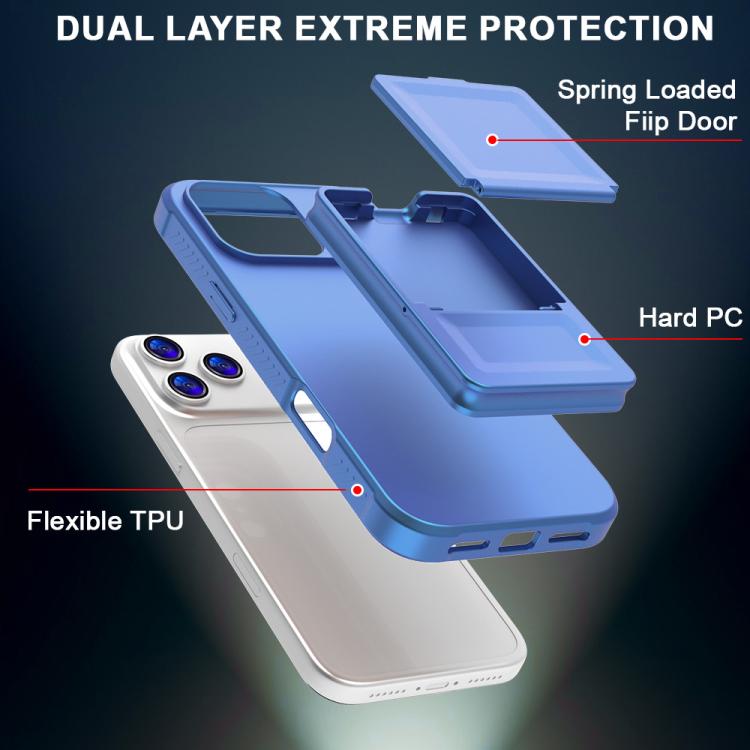 Custodia per telefono con specchietto nascosto in TPU effetto pelle e supporto, For iPhone 17 Pro Max, For iPhone 17 Pro, For iPhone 17, For iPhone Air