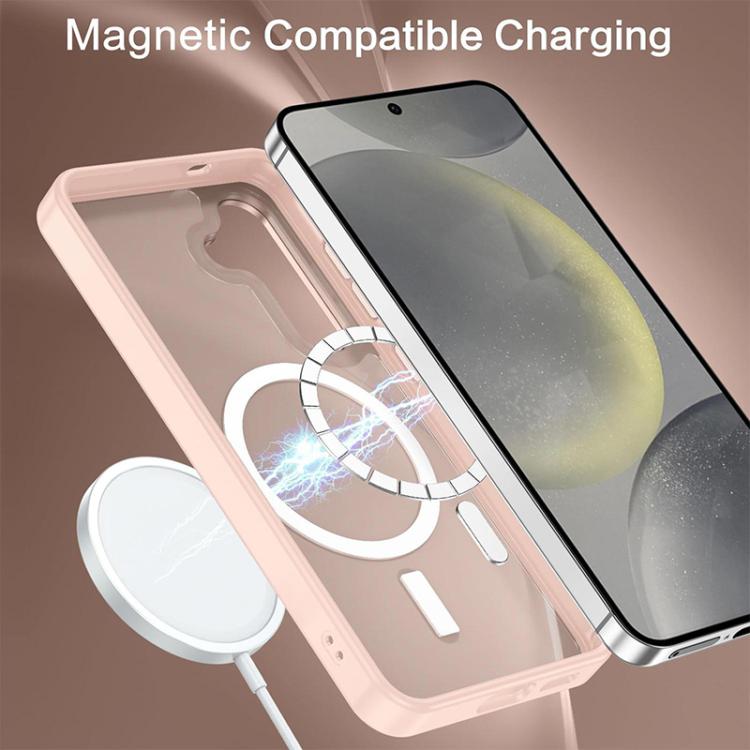 Custodia magnetica per telefono XDcase con cornice in metallo effetto pelle e lente in metallo., For Samsung Galaxy S24+ 5G, For Samsung Galaxy S24 5G
