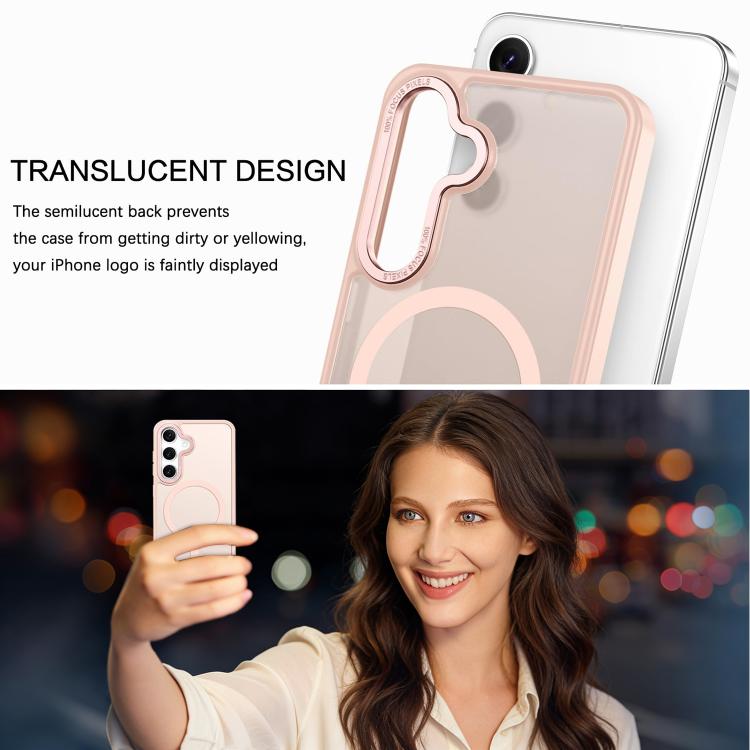Custodia magnetica per telefono XDcase con cornice in metallo effetto pelle e lente in metallo., For Samsung Galaxy S24+ 5G, For Samsung Galaxy S24 5G